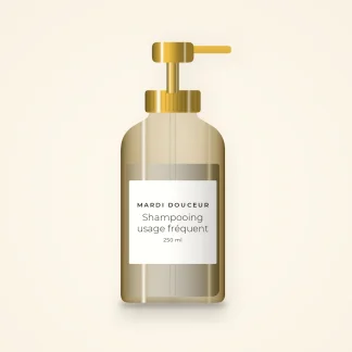 Shampooing usage fréquent aux céramides – Mardi Douceur, flacon-pompe 250 ml