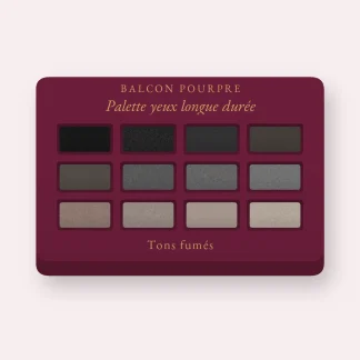 Palette yeux longue durée à la fleur de cerisier – Balcon Pourpre, 9 × 1 g, teinte Tons fumés
