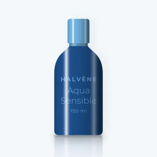 Nettoyant visage énergisant Aqua Sensible – Halvène, flacon 150 ml