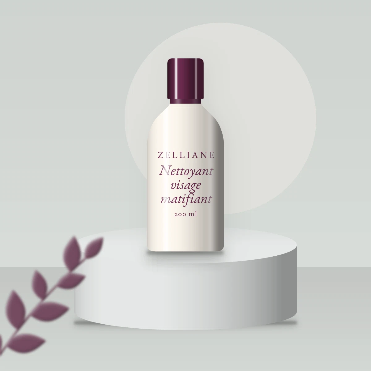 Nettoyant visage matifiant à la niacinamide – Zelliane, photo d'ambiance