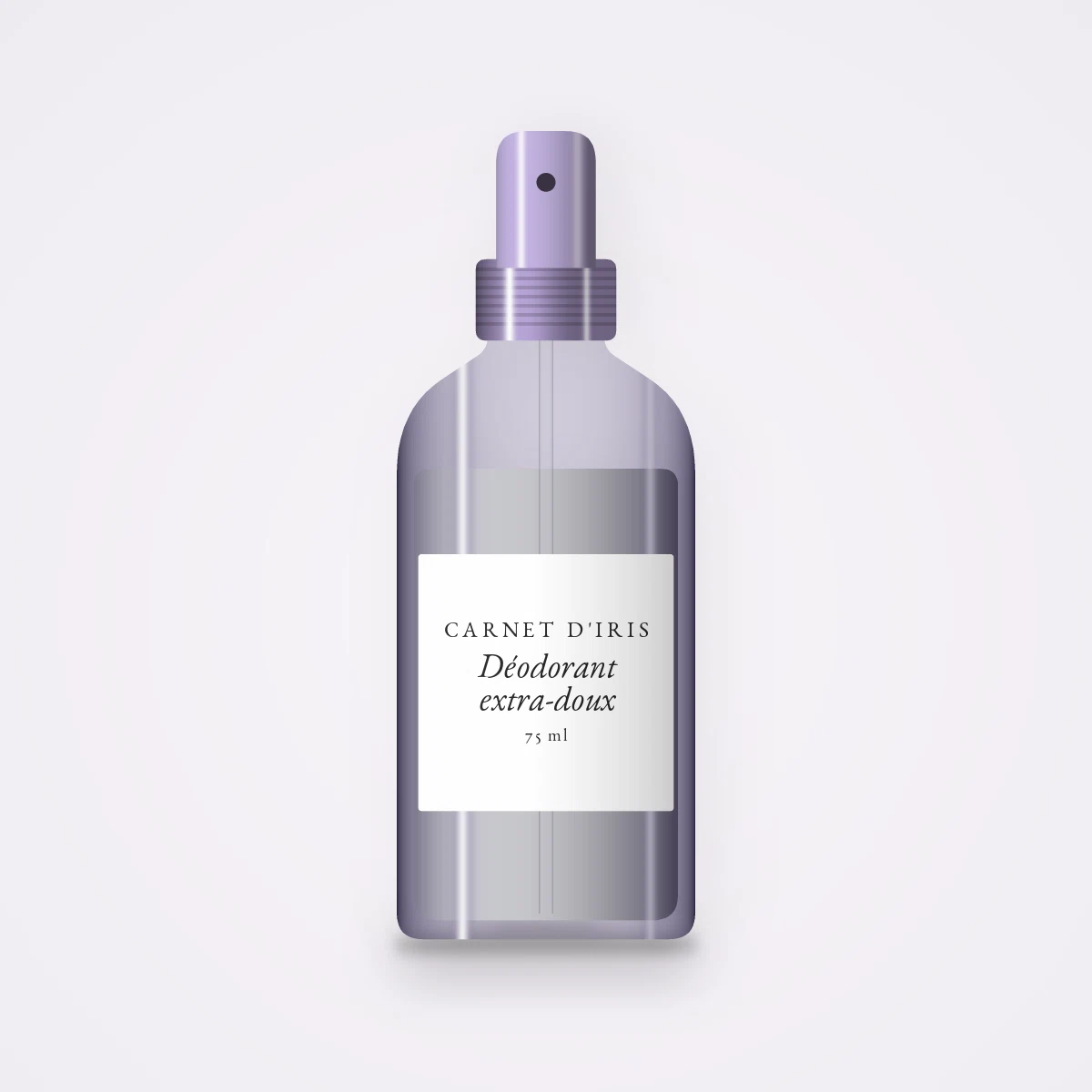 Déodorant soin extra-doux à l'argile blanche – Carnet d'Iris, flacon spray 75 ml