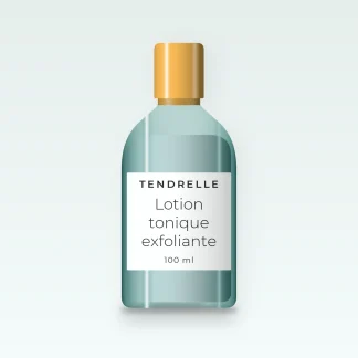 Lotion tonique exfoliante à l'extrait de thé vert – Tendrelle, flacon 100 ml
