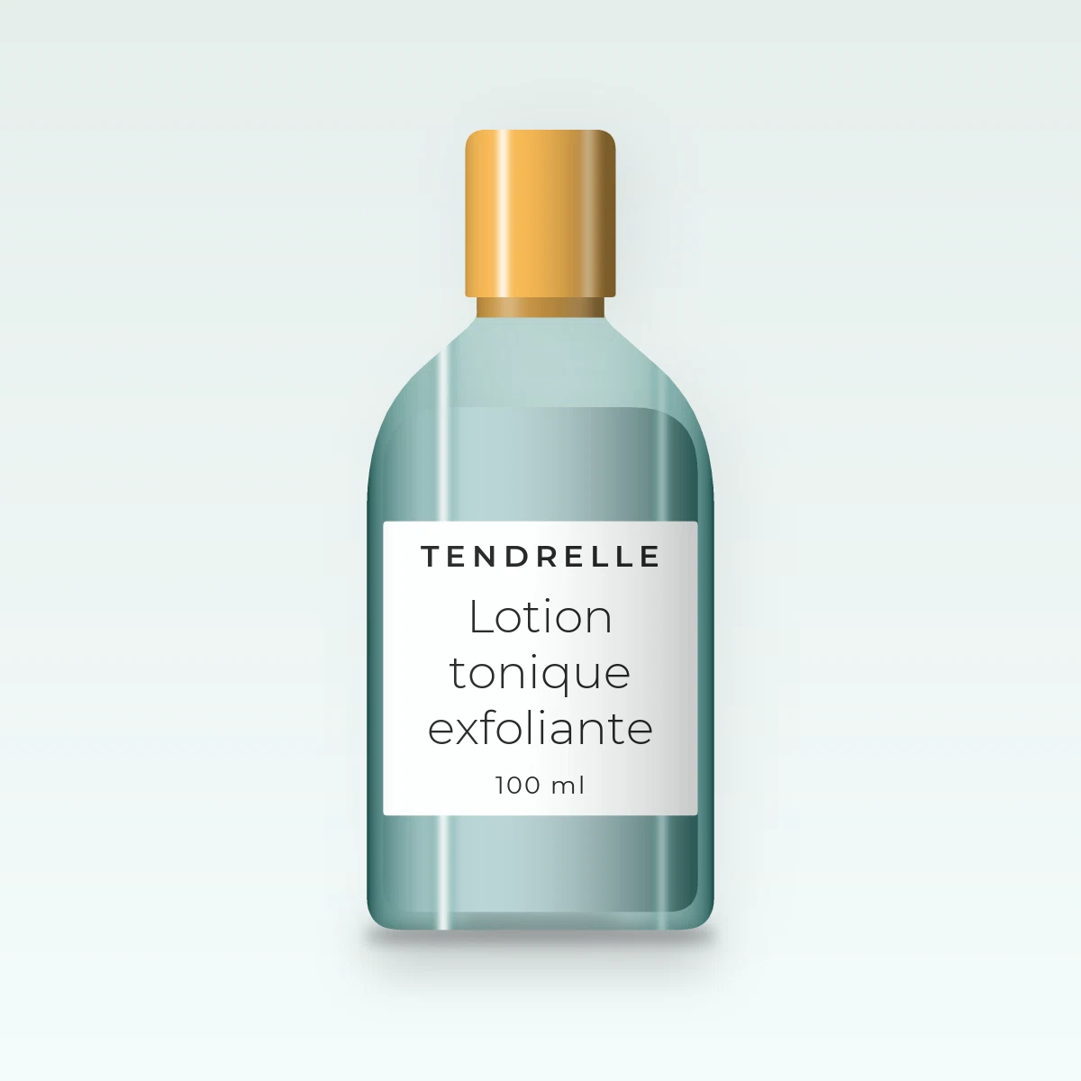 Lotion tonique exfoliante à l'extrait de thé vert – Tendrelle, flacon 100 ml