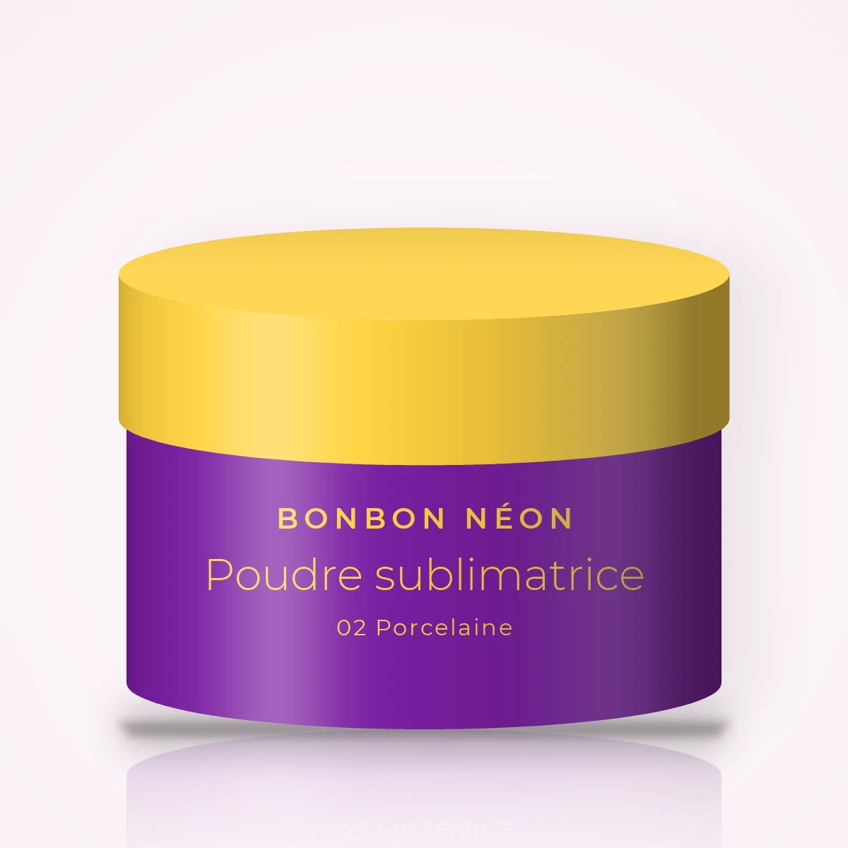 Poudre sublimatrice à l'hibiscus – Bonbon Néon, pot 9 g, teinte 02 Porcelaine