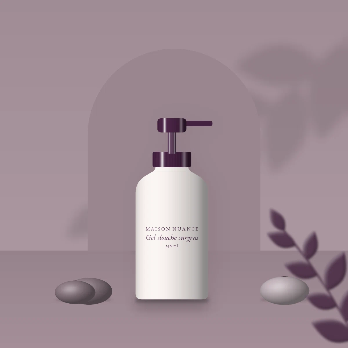 Gel douche et bain surgras au thé vert – Maison Nuance, photo d'ambiance