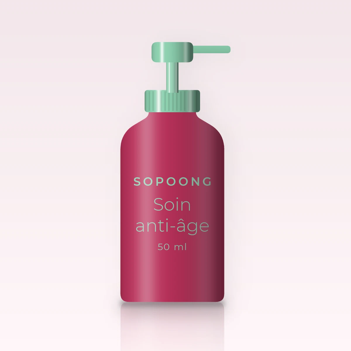 Soin anti-âge premières rides au squalane – Sopoong, flacon-pompe 50 ml