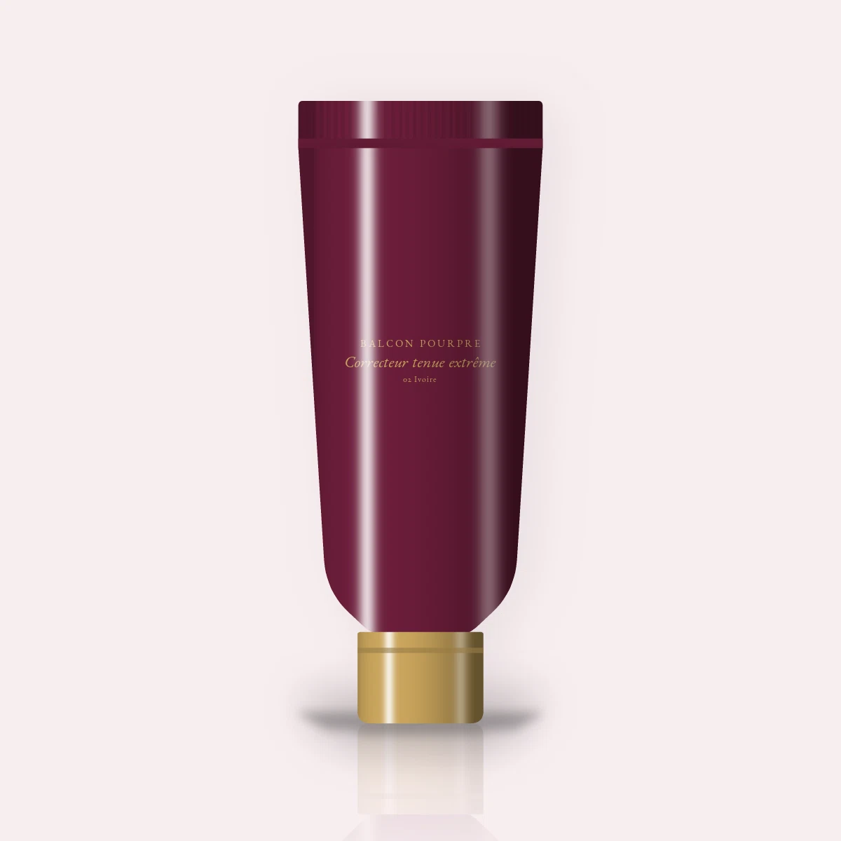 Correcteur tenue extrême aux peptides – Balcon Pourpre, tube 8 ml, teinte 02 Ivoire