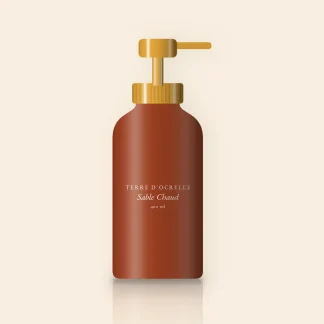 Nettoyant visage Sable Chaud à l'aloe vera – Terre d'Ocrelle, flacon-pompe 400 ml