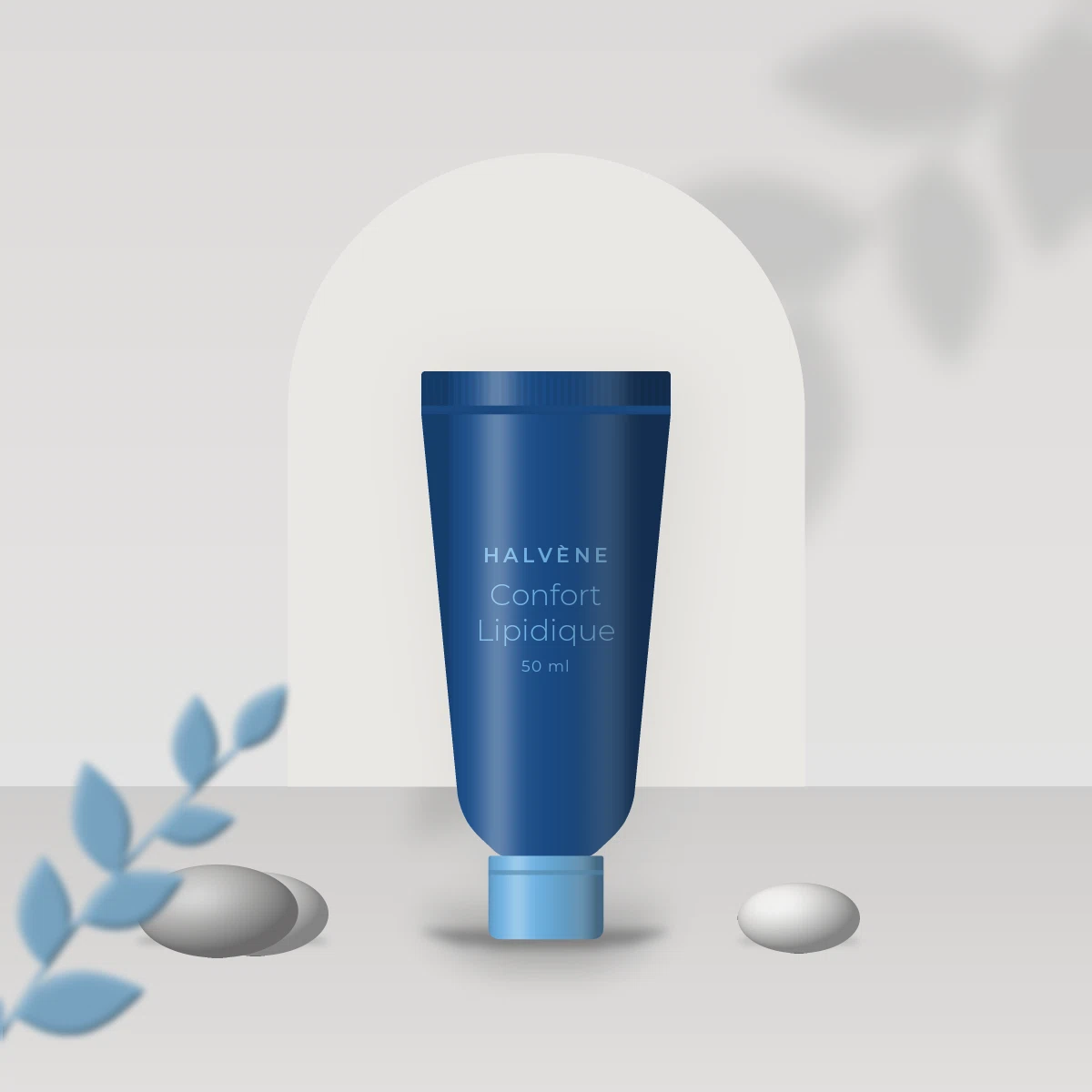 Crème hydratante peaux sensibles Confort Lipidique – Halvène, photo d'ambiance