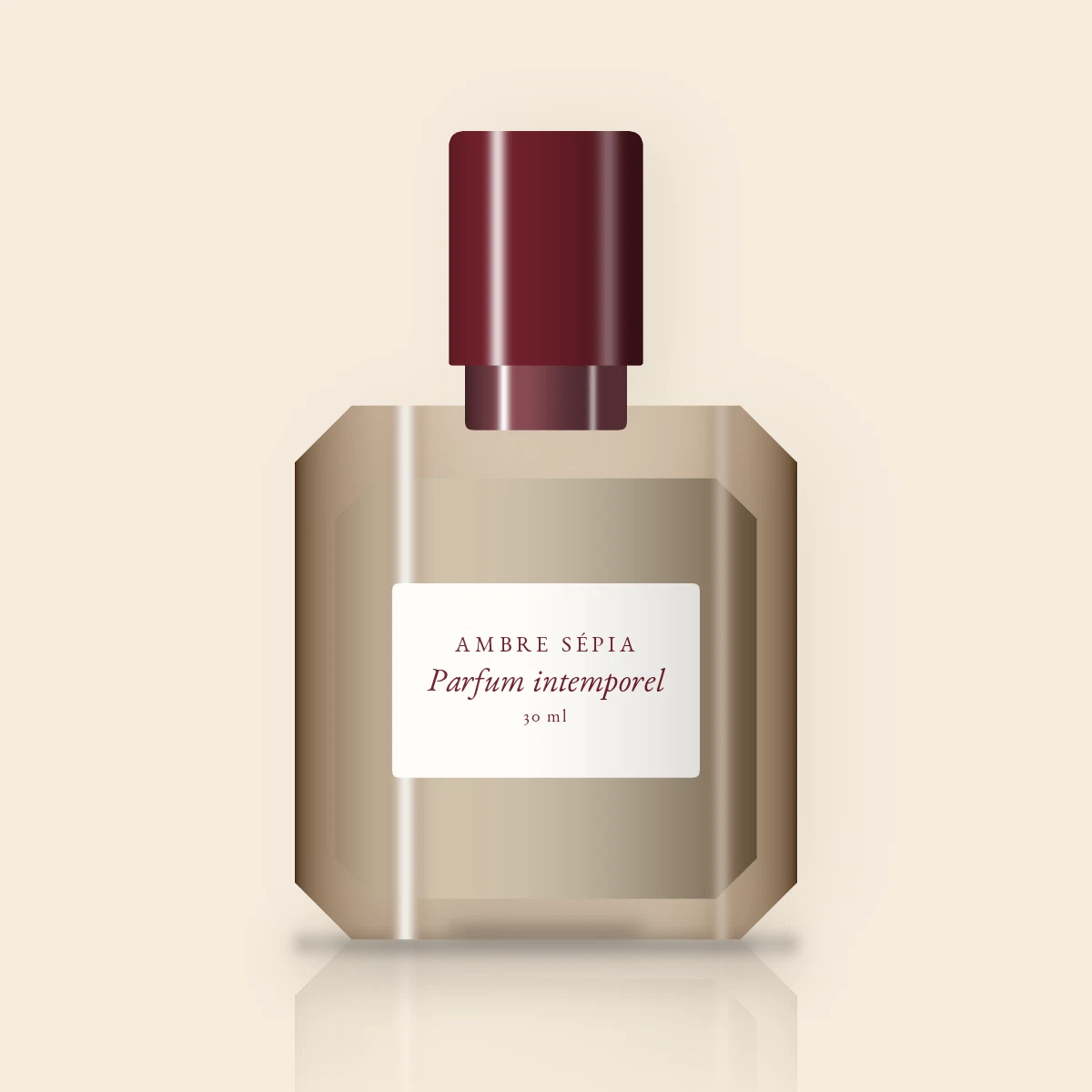 Parfum intemporel au clou de girofle pour homme – Ambre Sépia, flacon 30 ml