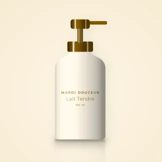 Soin sans rinçage Lait Tendre à l'extrait de thé vert – Mardi Douceur, flacon-pompe 150 ml