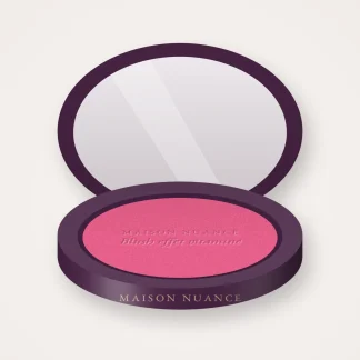 Blush effet vitaminé à l'extrait de rose – Maison Nuance, boîtier 4 g, teinte 06 Rose vif