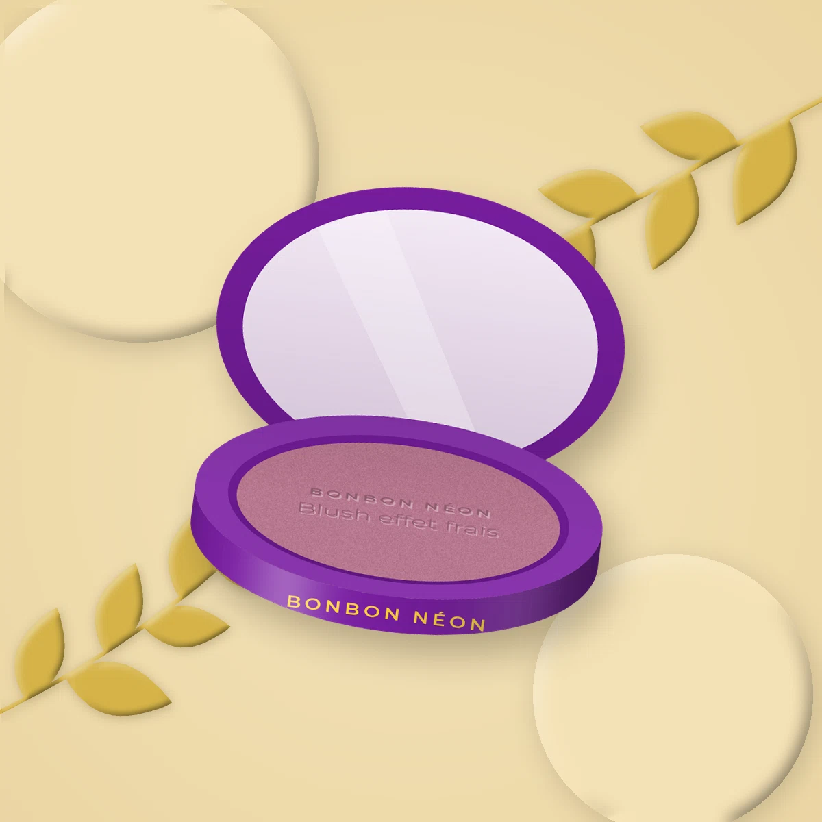 Blush effet frais à l'huile de framboise – Bonbon Néon, photo d'ambiance