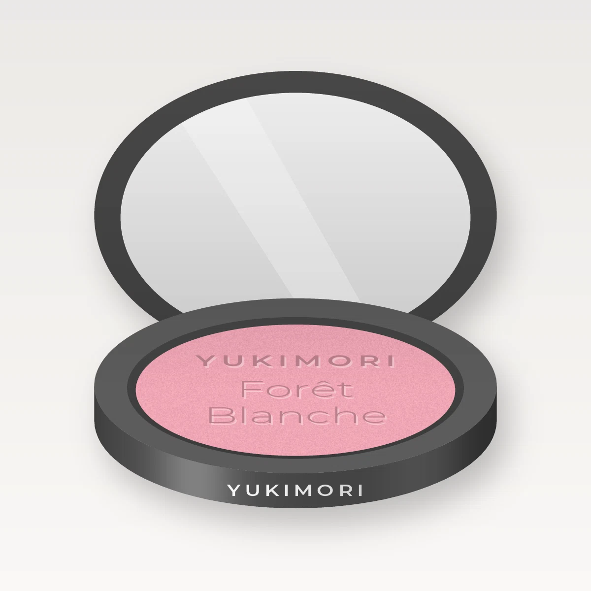 Blush Forêt Blanche à l'huile de framboise – Yukimori, boîtier 4 g, teinte 02 Rose tendre