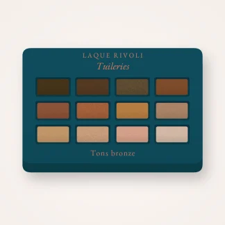 Palette yeux Tuileries longue durée – Laque Rivoli, 4 × 1,2 g, teinte Tons bronze