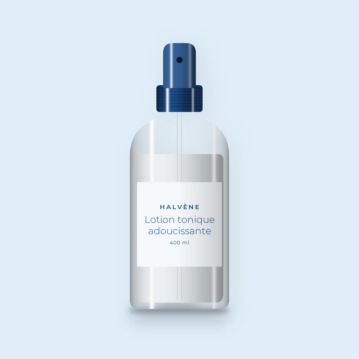 Lotion tonique adoucissante à l'hydrolat de lavande – Halvène, flacon spray 400 ml