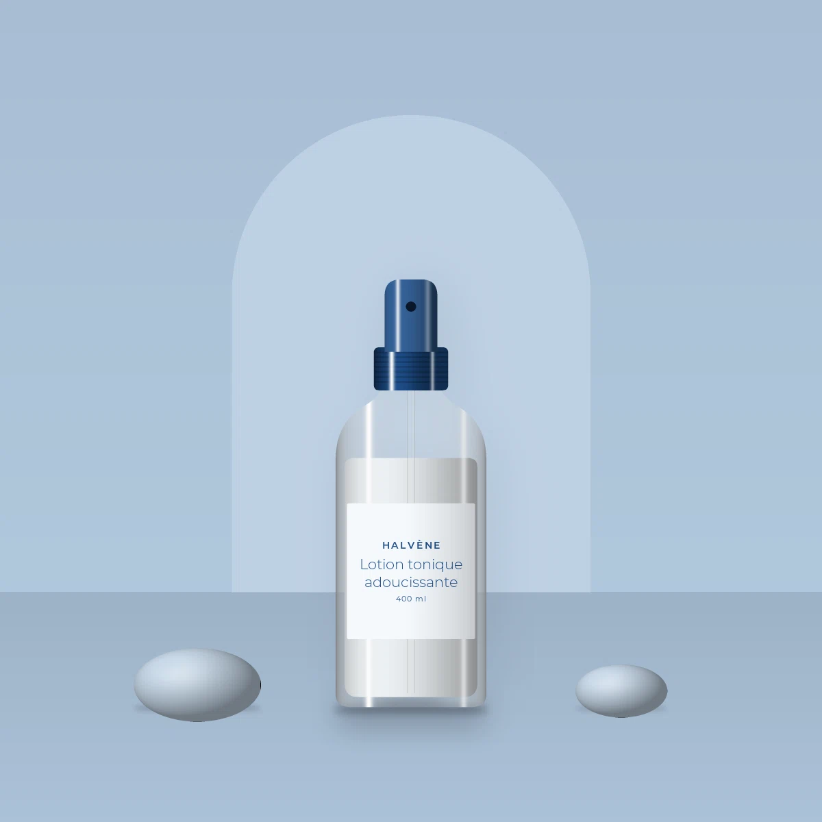 Lotion tonique adoucissante à l'hydrolat de lavande – Halvène, photo d'ambiance