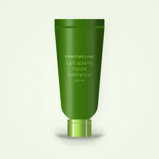 Lait solaire haute tolérance au bisabolol SPF 50 – Fraîcheline, tube 200 ml