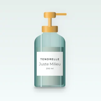 Juste Milieu nettoyant visage micellaire – Tendrelle, flacon-pompe 200 ml