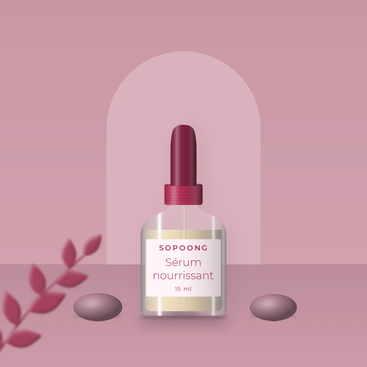 Sérum nourrissant à l'acide glycolique – Sopoong, photo d'ambiance