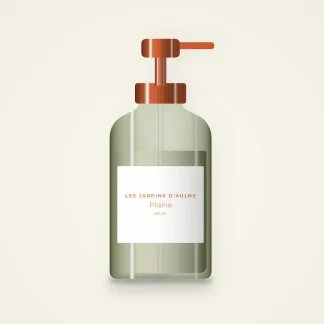 Prairie crème solaire visage réconfortante SPF 50 – Les Jardins d'Aulne, flacon-pompe 40 ml