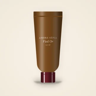 Lait solaire Vieil Or non gras SPF 50 – Ambre Sépia, tube 150 ml