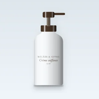 Crème coiffante disciplinante aux extraits d'algues – Mélèze & Givre, flacon-pompe 75 ml