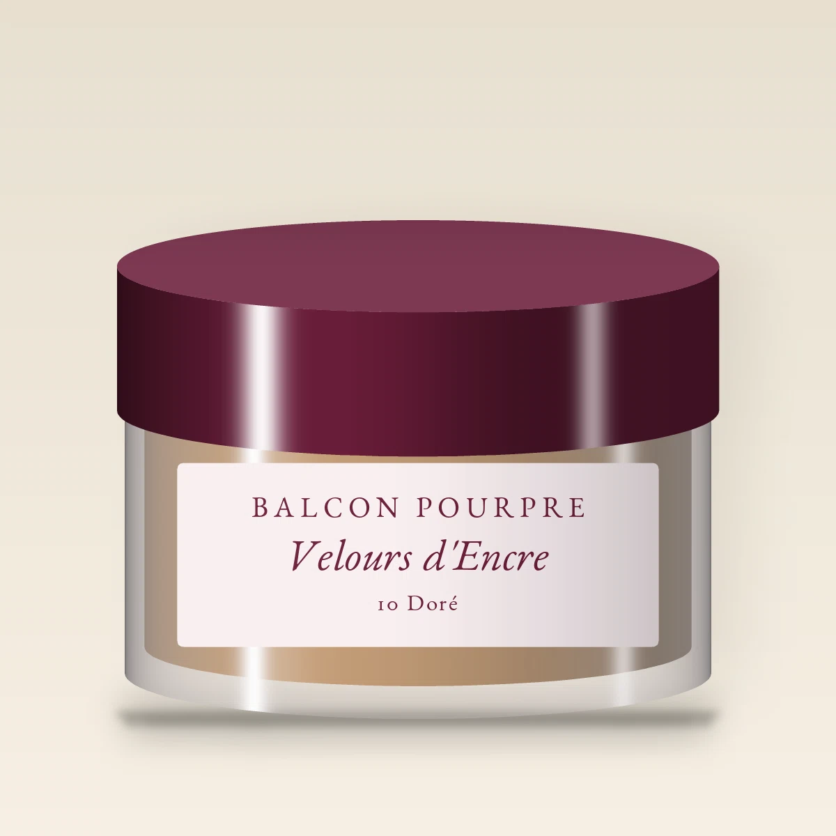 Poudre invisible Velours d'Encre – Balcon Pourpre, pot 20 g, teinte 10 Doré