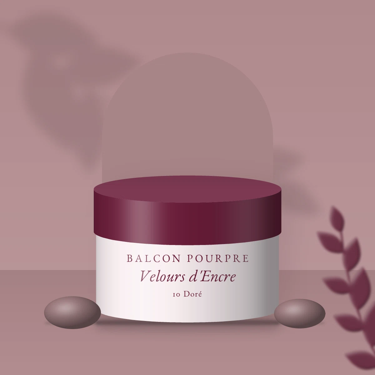 Poudre invisible Velours d'Encre – Balcon Pourpre, photo d'ambiance