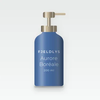 Lait corps Aurore Boréale à l'huile de noisette – Fjeldlys, flacon-pompe 200 ml