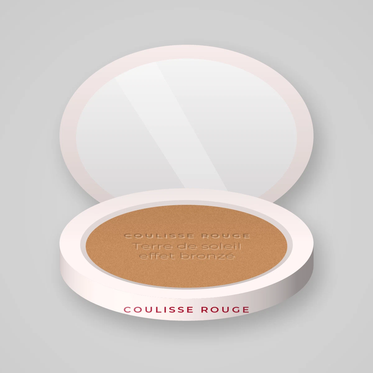 Terre de soleil effet bronzé à la vitamine E – Coulisse Rouge, boîtier 10 g, teinte 04 Miel