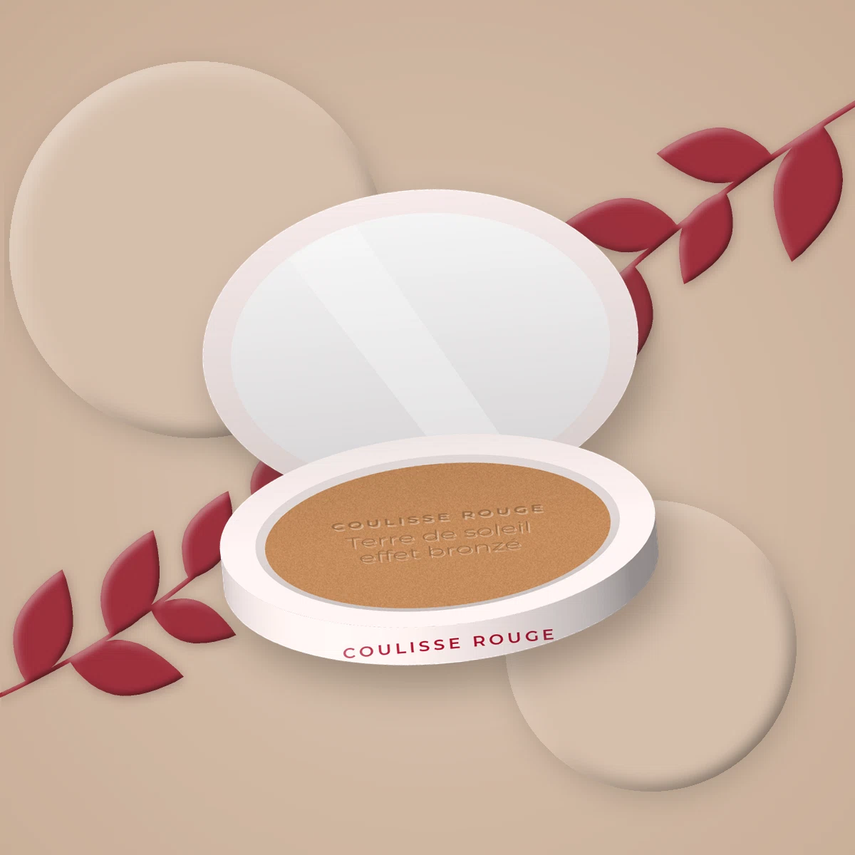 Terre de soleil effet bronzé à la vitamine E – Coulisse Rouge, photo d'ambiance