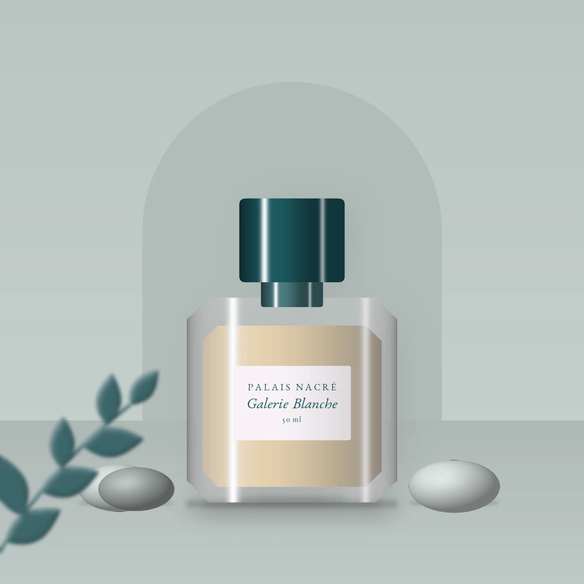 Parfum Galerie Blanche contemporain au poivre noir – Palais Nacré, photo d'ambiance
