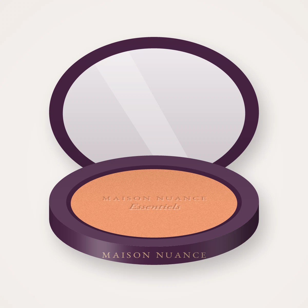 Blush Essentiels à l'huile d'abricot – Maison Nuance, boîtier 6 g, teinte 04 Abricot