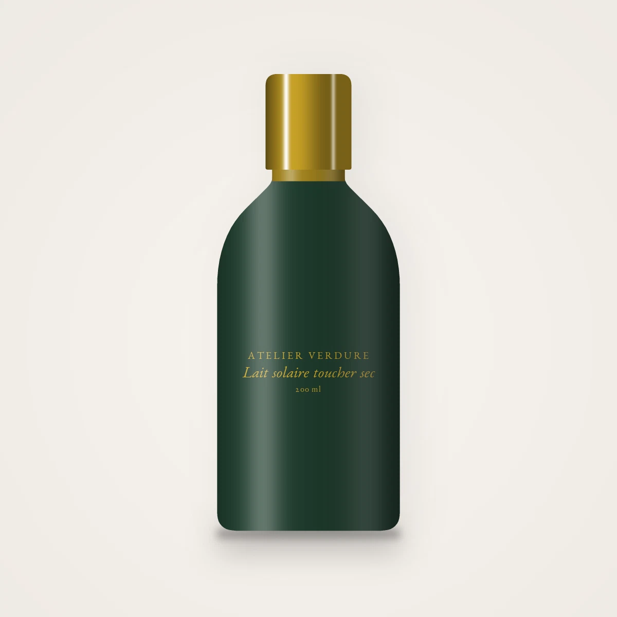Lait solaire toucher sec à l'huile de macadamia SPF 50 – Atelier Verdure, flacon 200 ml