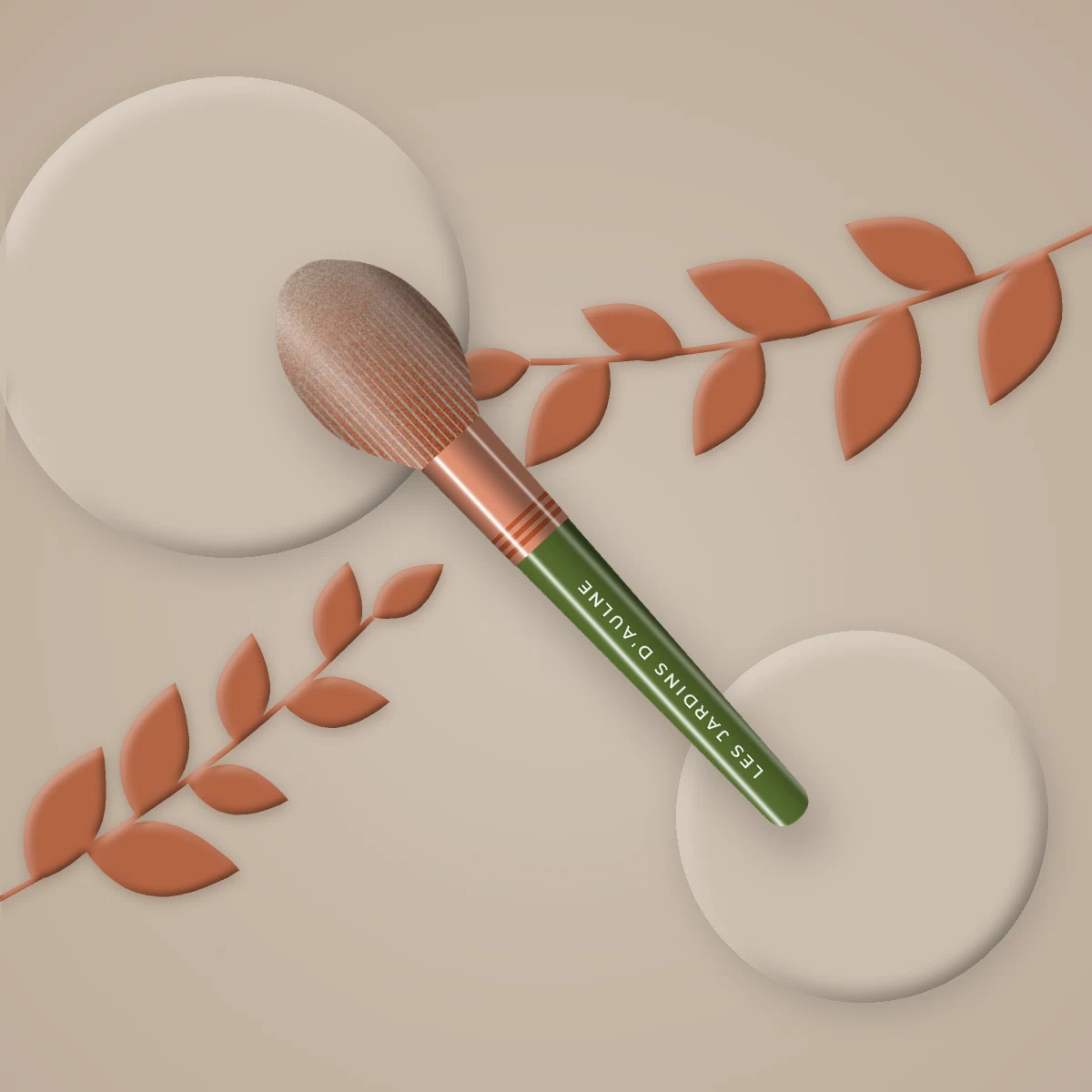 Brosse squelette en bois de frêne – Les Jardins d'Aulne, photo d'ambiance