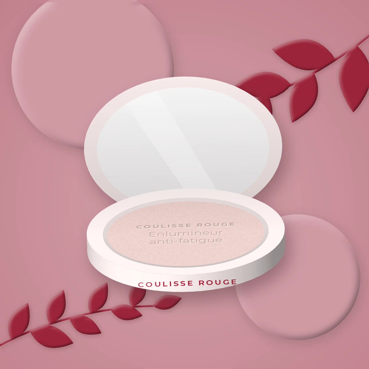 Enlumineur anti-fatigue à l'extrait de rose – Coulisse Rouge, photo d'ambiance