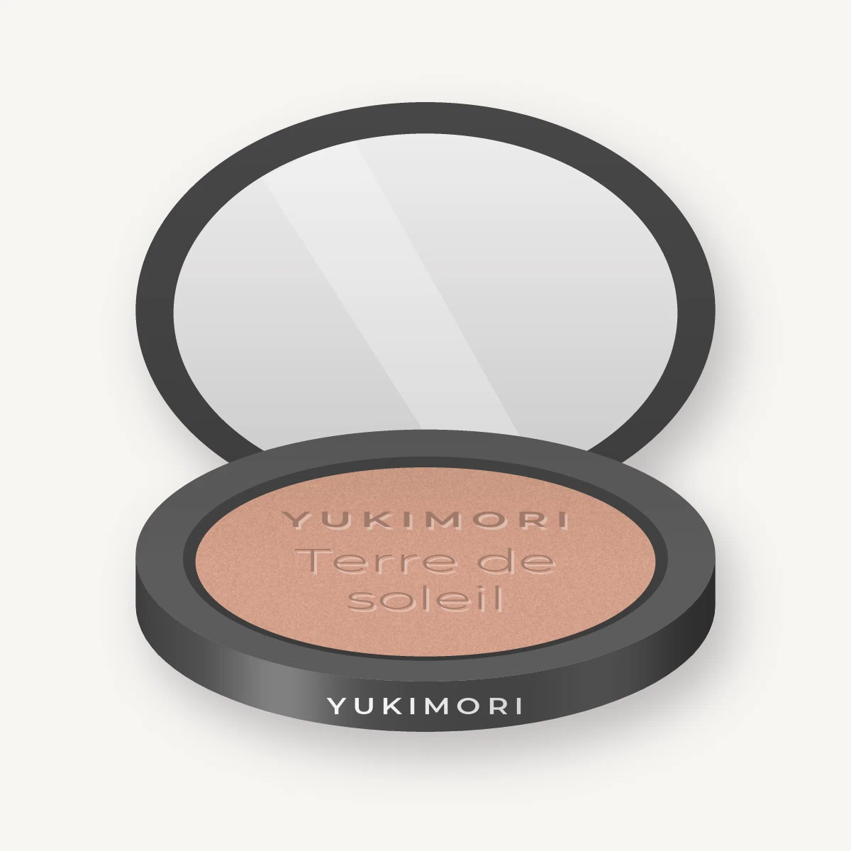 Terre de soleil effet vacances à l'huile de macadamia – Yukimori, boîtier 10 g, teinte 02 Sable rosé