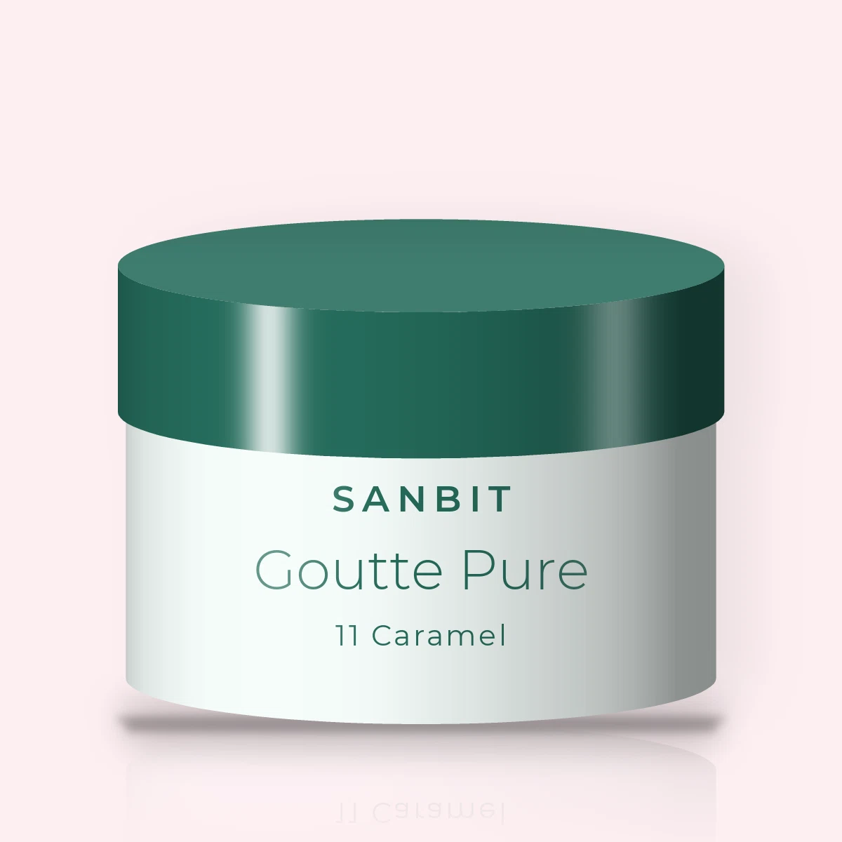 Poudre effet seconde peau Goutte Pure – Sanbit, pot 20 g, teinte 11 Caramel