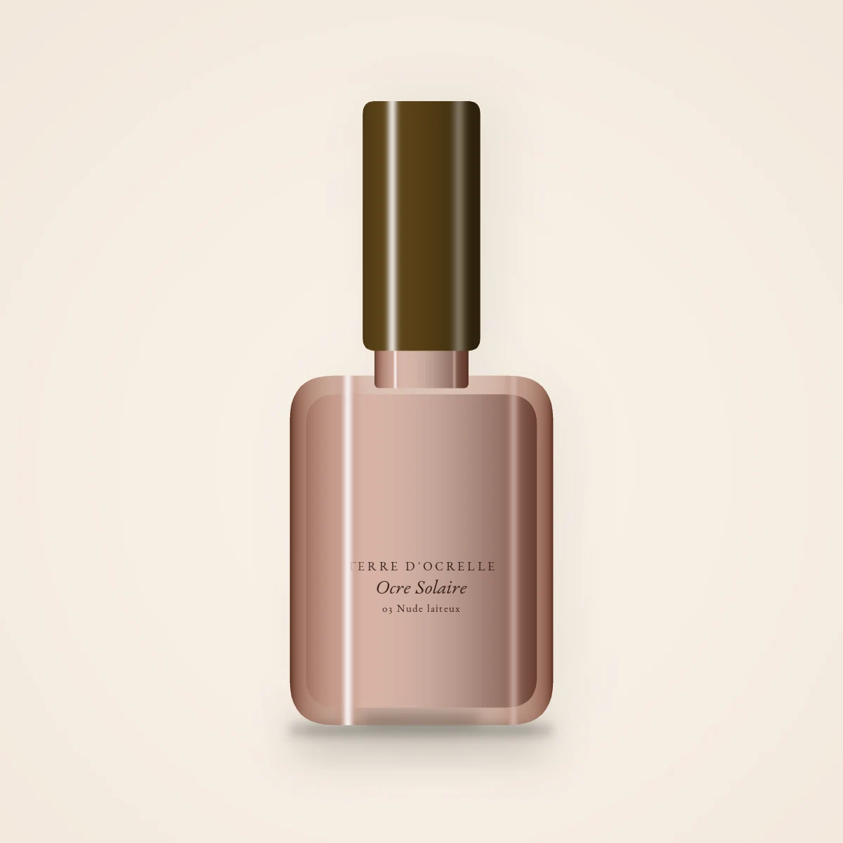 Vernis à ongles Ocre Solaire au bambou – Terre d'Ocrelle, flacon 5 ml, teinte 03 Nude laiteux