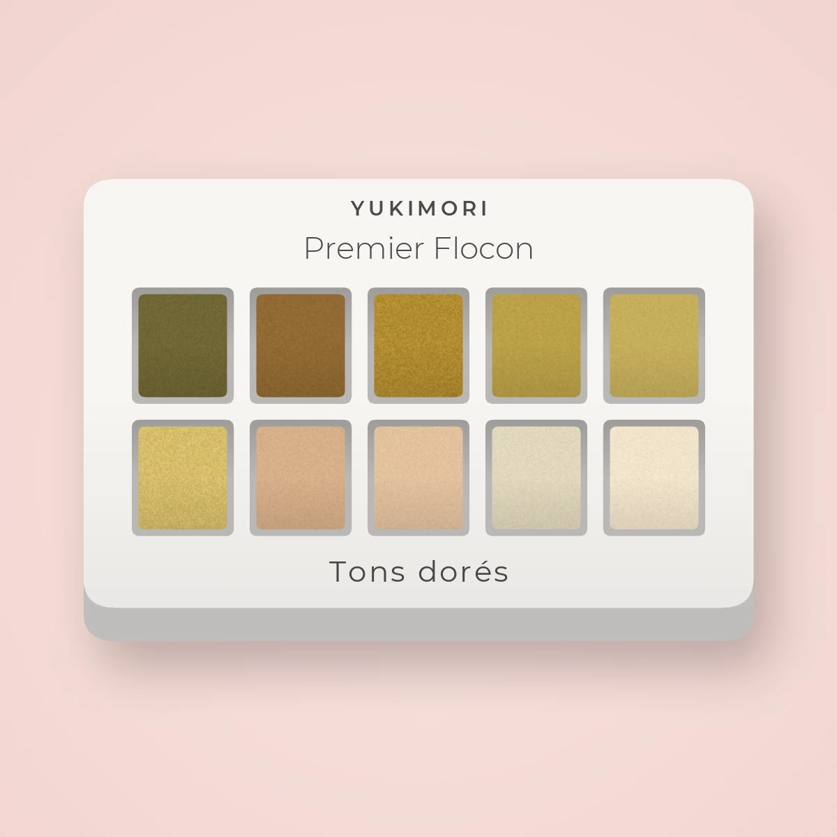 Palette yeux Premier Flocon complète – Yukimori, 9 × 1 g, teinte Tons dorés