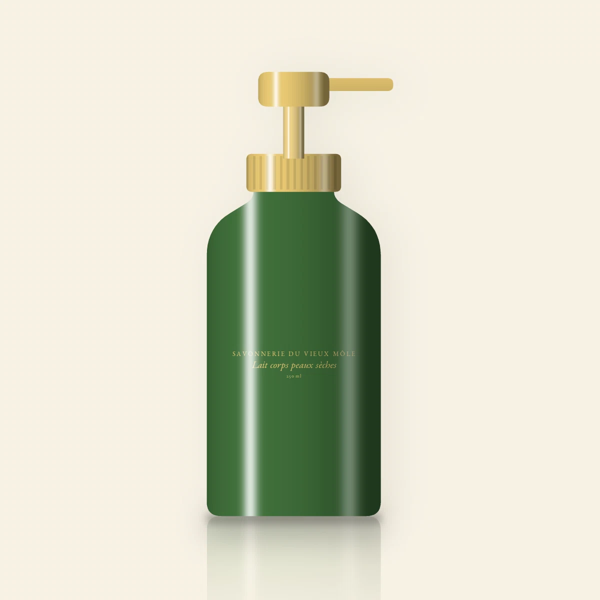 Lait corps peaux sèches à l'huile de jojoba – Savonnerie du Vieux Môle, flacon-pompe 250 ml