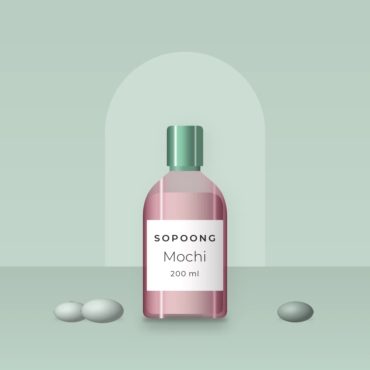 Lait corps Mochi à l'huile de jojoba – Sopoong, photo d'ambiance