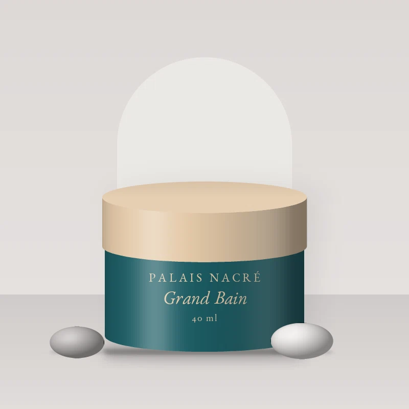 Crème hydratante matifiante Grand Bain – Palais Nacré, photo d'ambiance