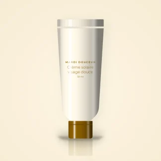 Crème solaire visage douce à l'extrait d'edelweiss SPF 50+ – Mardi Douceur, tube 50 ml