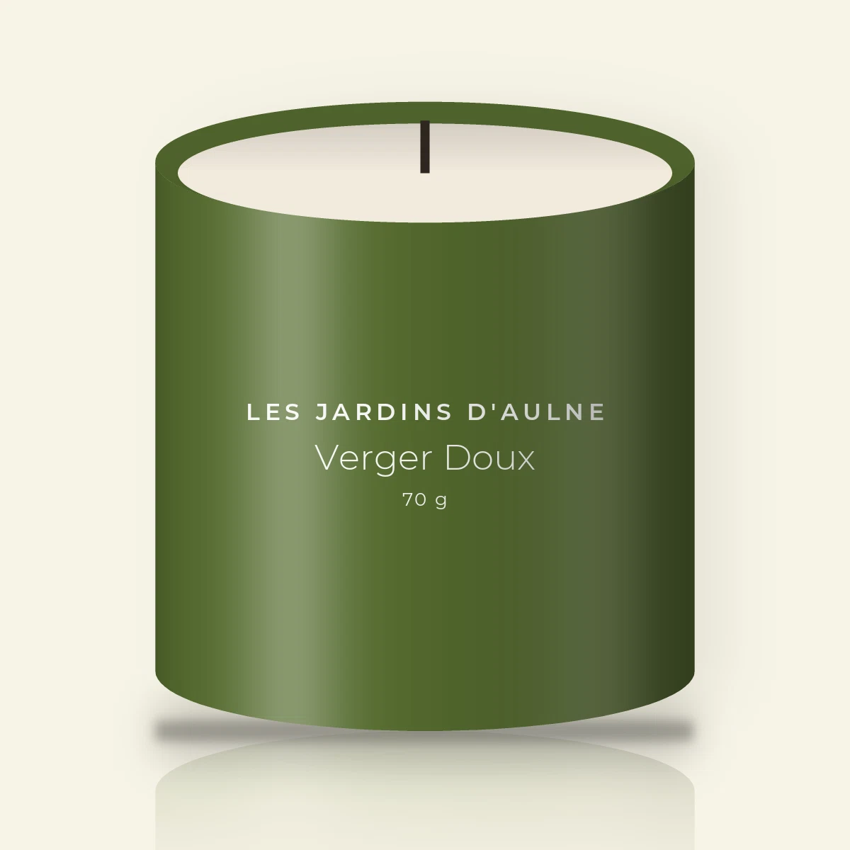 Bougie parfumée Verger Doux intense – Les Jardins d'Aulne, pot en verre 70 g