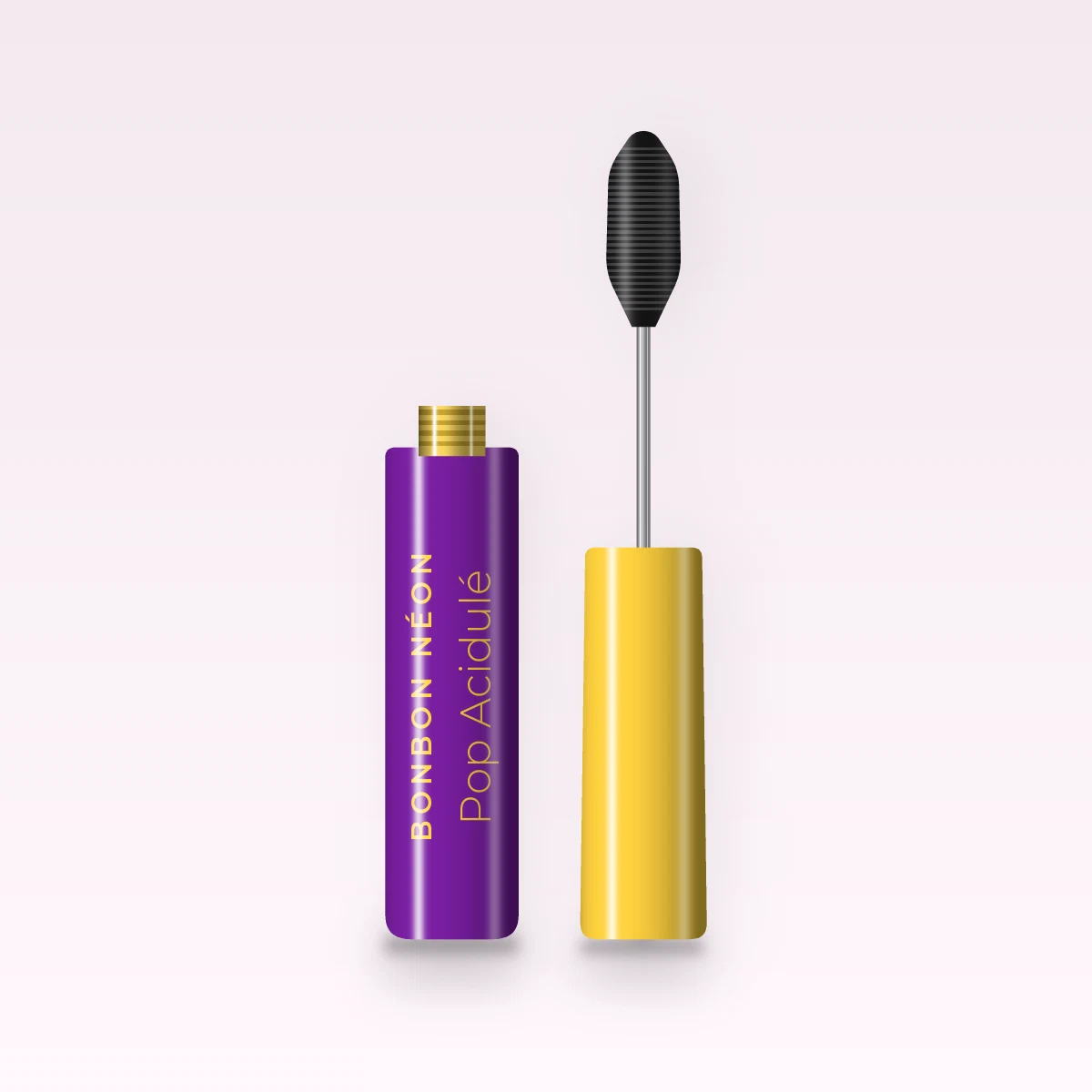Mascara Pop Acidulé à la cire de tournesol – Bonbon Néon, flacon et brosse 4 ml, teinte Noir