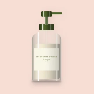 Sérum Potager à l'acide lactique – Les Jardins d'Aulne, flacon-pompe 50 ml