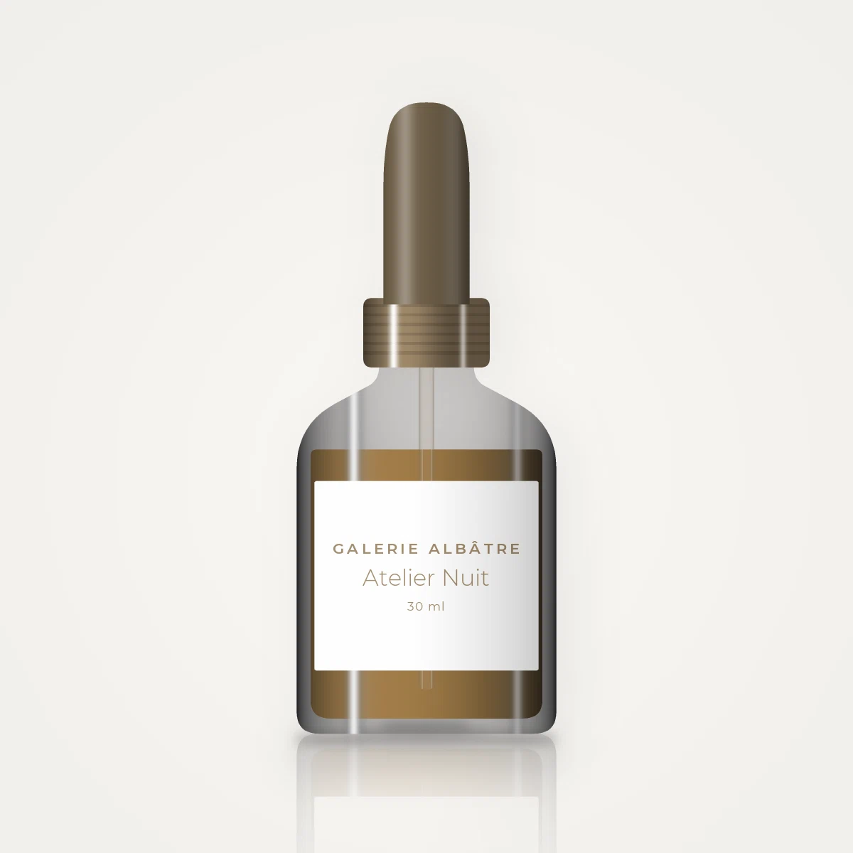Huile à barbe sublimatrice Atelier Nuit – Galerie Albâtre, flacon compte-gouttes 30 ml