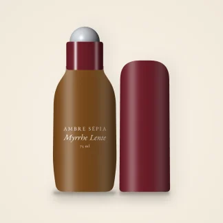 Déodorant Myrrhe Lente légèreté – Ambre Sépia, flacon roll-on 75 ml